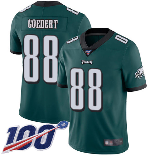 Men Philadelphia Eagles #88 Dallas Goedert Midnight Green Team Color Vapor Untouchable NFL Jersey Limited 100th
